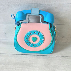 Bewaltz Ring Ring Retro Phone Purse Blue & Pink NWT Attic Salt